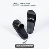  Dép da quai ngang nam nữ Unisex Slipper M Masler-MT màu đen với lớp đế chống trượt và lớp quai êm MT4 