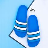  Dép quai ngang nam nữ Unisex Slipper M Masler MT 3 sọc màu xanh dương 4 sọc trắng với lớp đế chống trượt XD4 
