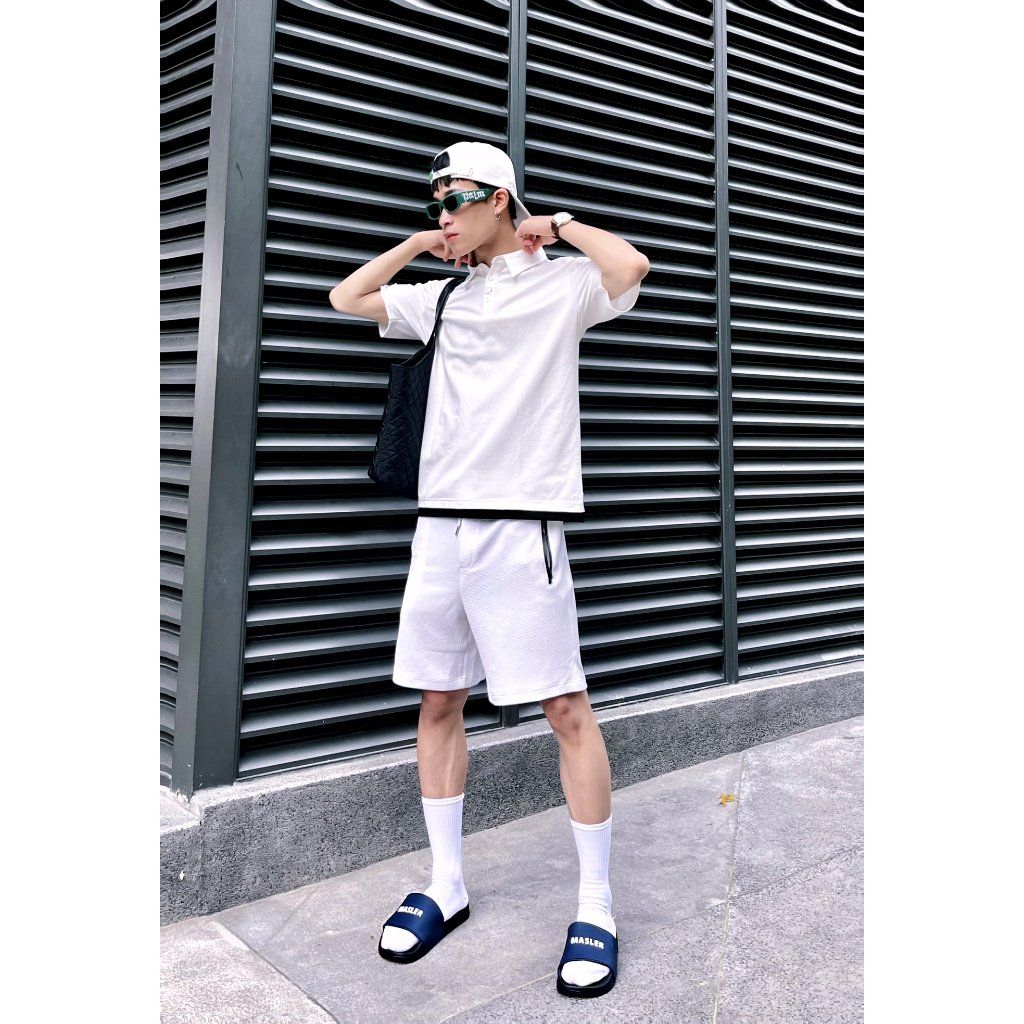  Dép quai ngang nam nữ Unisex Slipper M Masler-MT màu navy với đế chống trơn trượt và lớp quai thoáng khí MT9 