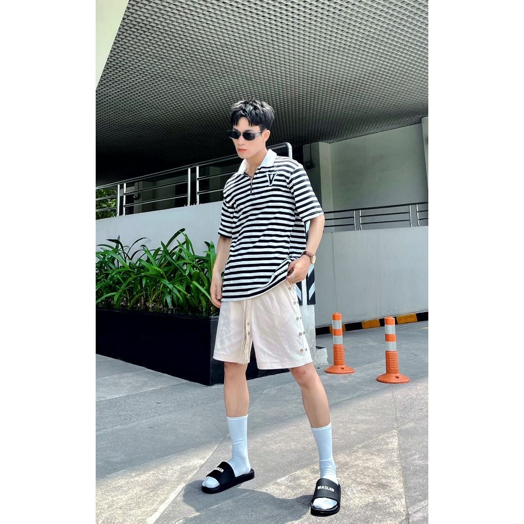  Dép quai ngang nam nữ Unisex Slipper M Masler-MT màu đen trắng có lớp đế chống trơn trượt và quai êm chân MT6 