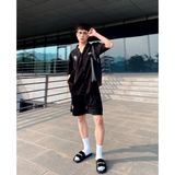  Dép da quai ngang nam nữ Unisex Slipper M Masler-MT màu đen với lớp quai êm chân và đế chống trơn chống nước MT3 