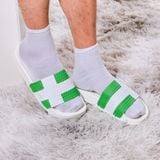  Dép quai ngang nam nữ Unisex Slipper M Masler-MT cờ đan mạch xanh lá với lớp đế chống trơn và êm chân DML 