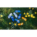  Dép quai ngang nam nữ Unisex Slipper M Masler-MT màu trắng sọc xanh dương với lớp quai đế êm chân TSD 