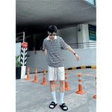  Dép quai ngang nam nữ Unisex Slipper M Masler-MT màu đen trắng có lớp đế chống trơn trượt và quai êm chân MT6 