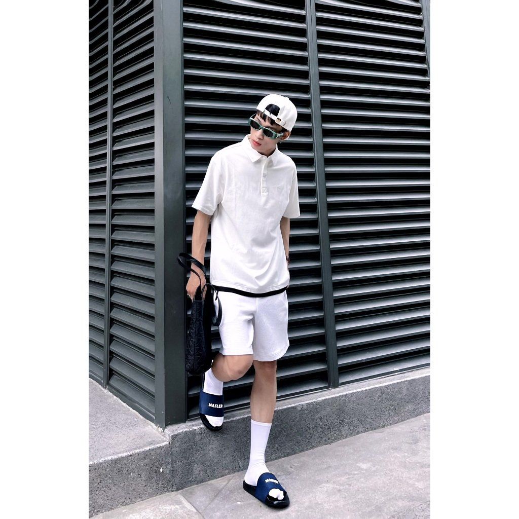  Dép quai ngang nam nữ Unisex Slipper M Masler-MT màu navy với đế chống trơn trượt và lớp quai thoáng khí MT9 