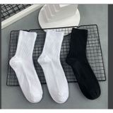  Tất vớ cổ cao trơn M Masler-MT màu trắng đen nam nữ cotton co giãn 4 chiều thời trang thấm hút mồ hôi tôt TV 