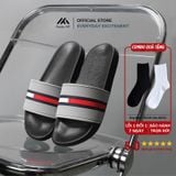  Dép quai ngang nam nữ Unisex Slipper M Masler-MT màu đỏ sọc trắng, thiết kế đế chống trơn trượt và lớp quai êm chân TM 