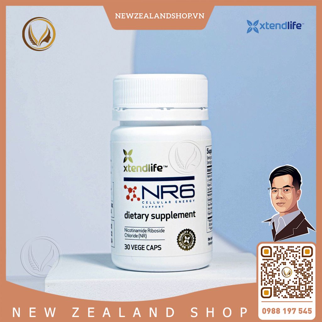 Viên uống tăng cường NAD+ tự nhiên, tăng tuổi thọ Xtend Life NR6 Cellular Energy 30 viên