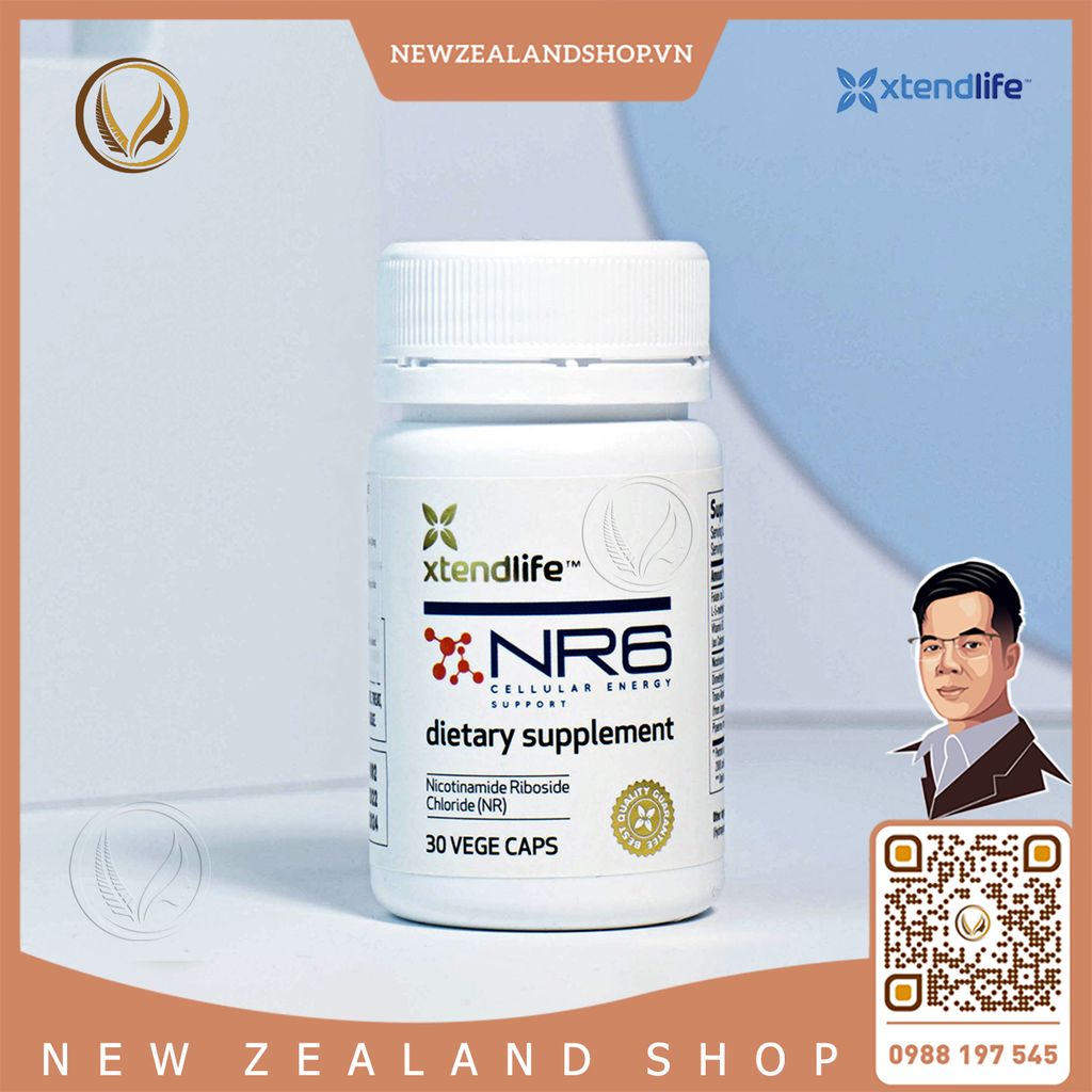 Viên uống tăng cường NAD+ tự nhiên, tăng tuổi thọ Xtend Life NR6 Cellular Energy 30 viên
