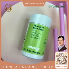 Viên uống tảo xoắn bổ sung vitamin khoáng chất Lifestream Spirulina Blue Extra 200 viên