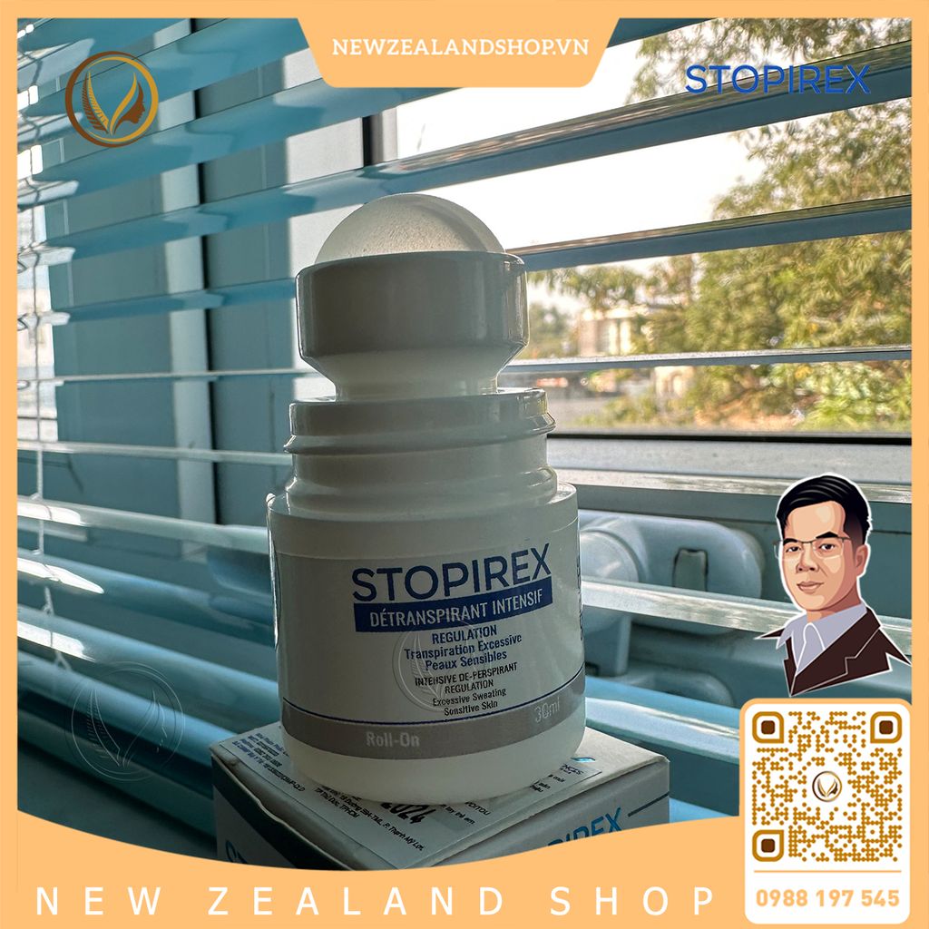Lăn khử mùi, ngăn tiết mồ hôi trong 72 giờ Stopirex Détranspirant Intensif 30ml
