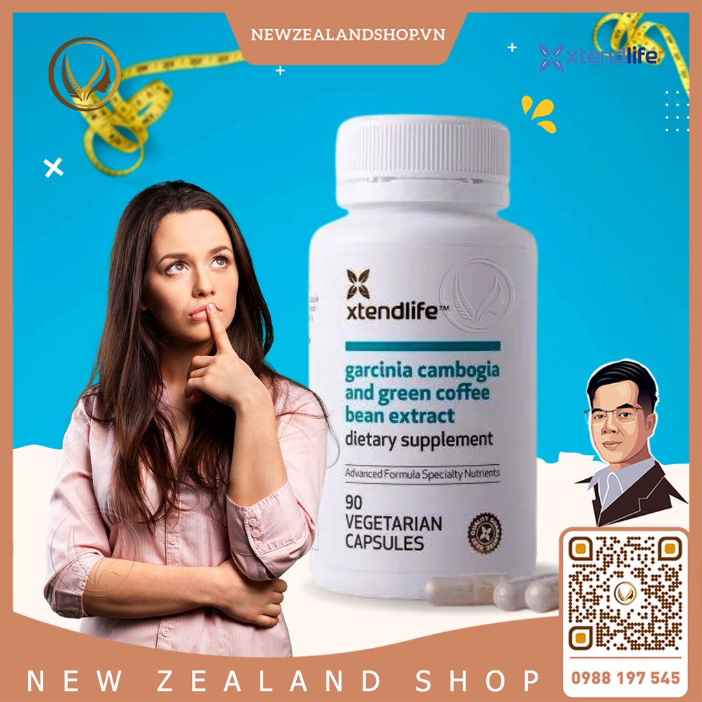 Viên uống giảm cân Xtend Life Garcinia Cambogia And Green Coffee Bean Extract 90 viên
