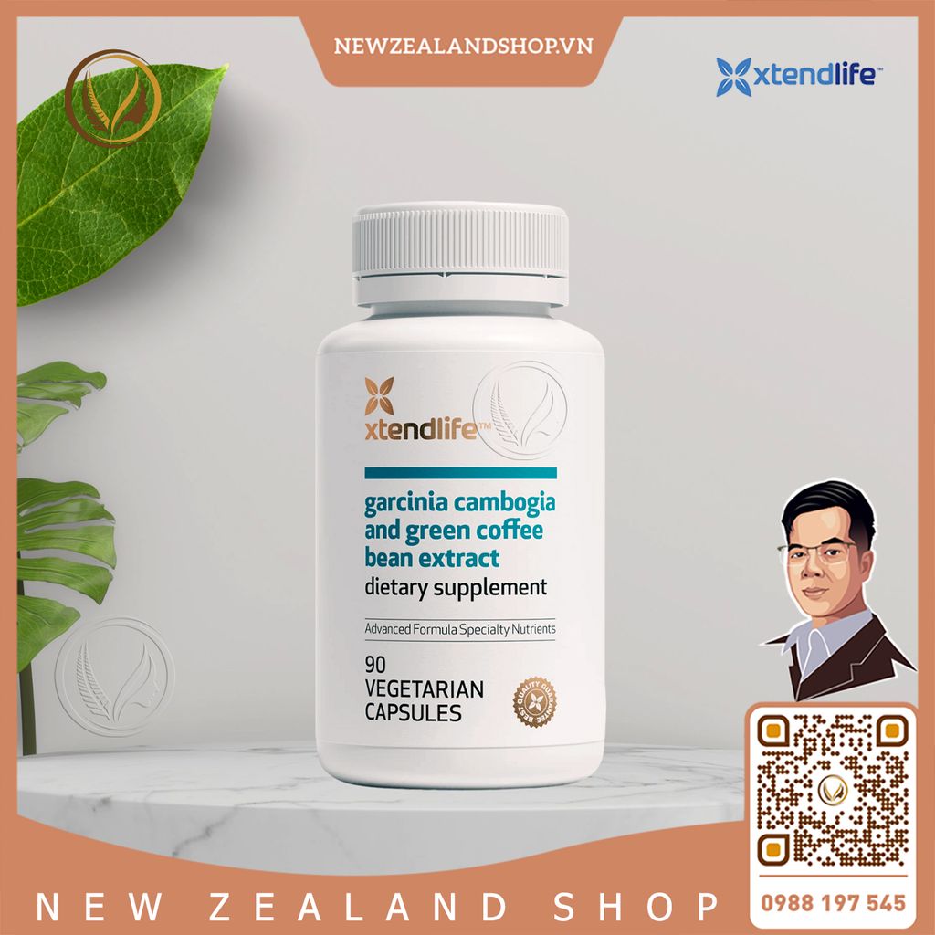 Viên uống giảm cân Xtend Life Garcinia Cambogia And Green Coffee Bean Extract 90 viên