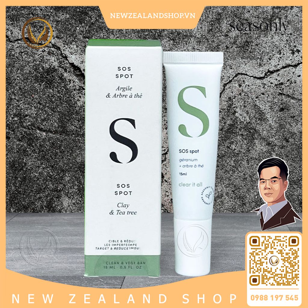Gel trị mụn, xử lý tận gốc ngừa thâm sẹo Seasonly SOS Spot (Acne Gel) 15ml