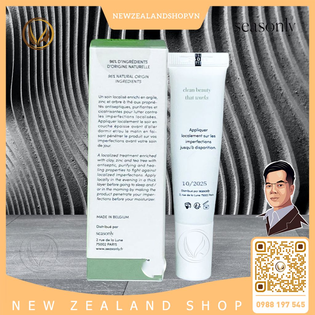 Gel trị mụn, xử lý tận gốc ngừa thâm sẹo Seasonly SOS Spot (Acne Gel) 15ml