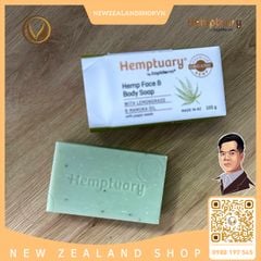Xà phòng tắm và rửa mặt hạt gai dầu Hemptuary Hemp Face And Body Soap 100g