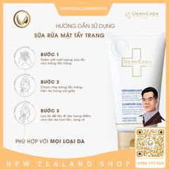 Lotion rửa mặt và tẩy trang 2 in 1 DermEden Complete Cleanser 2in1 Milk Lotion 150ml