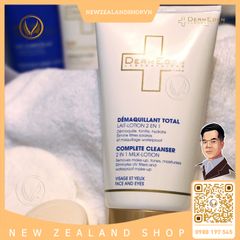 Lotion rửa mặt và tẩy trang 2 in 1 DermEden Complete Cleanser 2in1 Milk Lotion 150ml