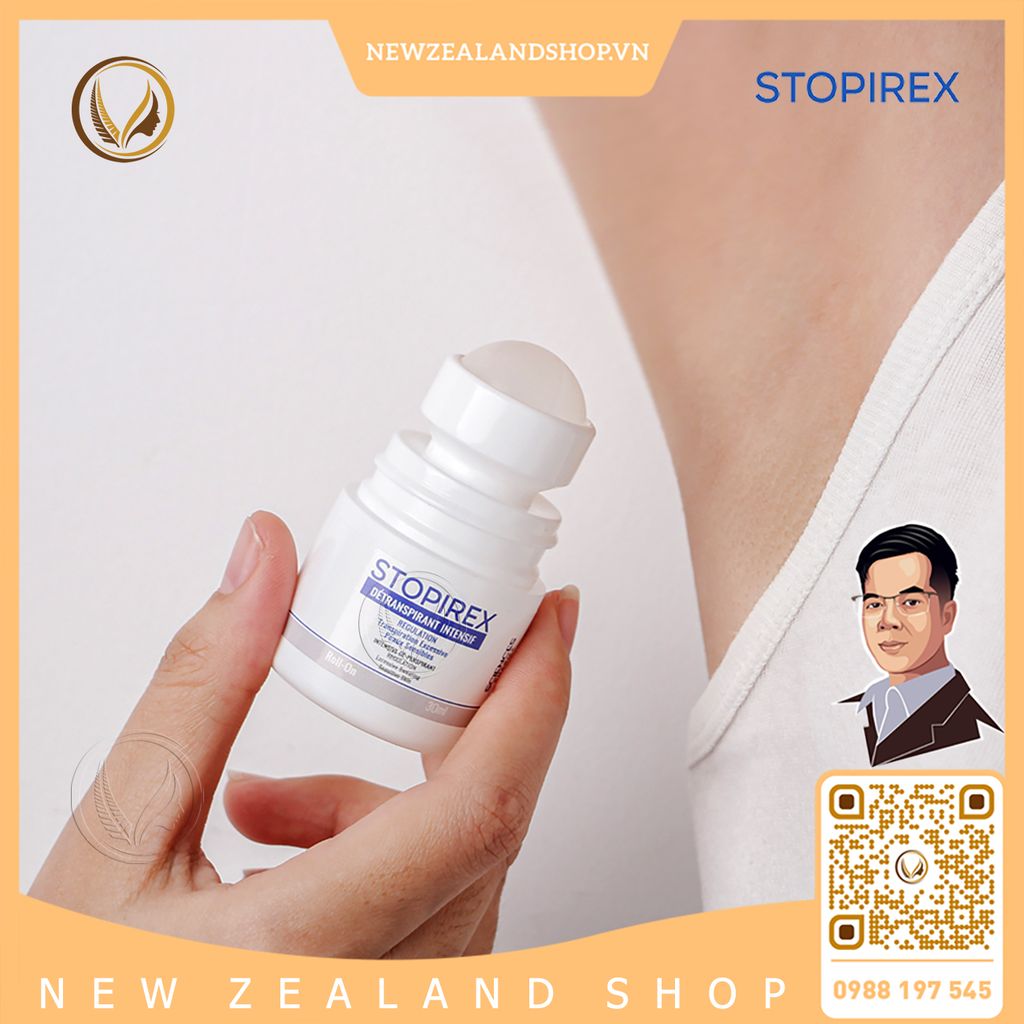 Lăn khử mùi, ngăn tiết mồ hôi trong 72 giờ Stopirex Détranspirant Intensif 30ml