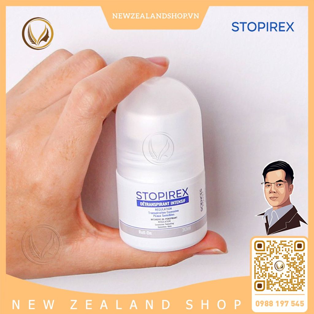 Lăn khử mùi, ngăn tiết mồ hôi trong 72 giờ Stopirex Détranspirant Intensif 30ml
