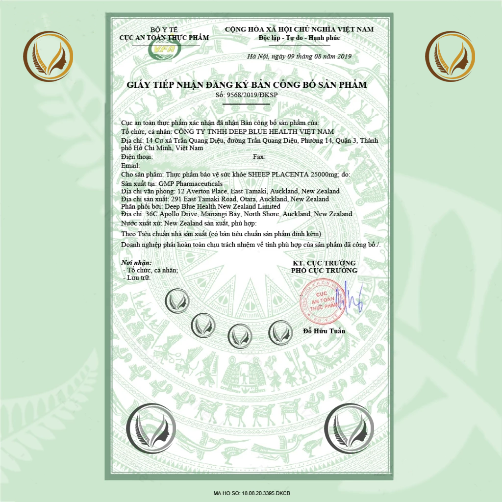 Viên uống tế bào gốc nhau thai cừu Age No More Ovine/ Sheep Placenta 25.000MG 60 viên