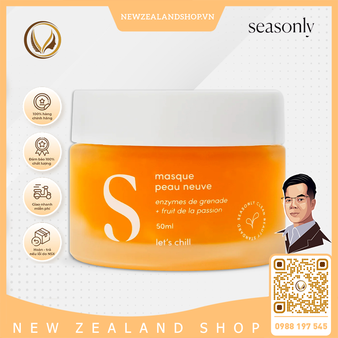 Mặt nạ tẩy tế bào chết Seasonly Masque Peau Neuve (Peeling Mask Hũ) 50ml