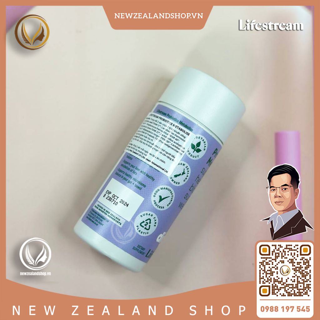 Men vi sinh cho người tiểu đường, thừa cân Lifestream Probiotics Metabolise (60 Viên)