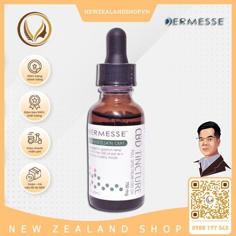 Cồn thuốc giúp giảm đau, chống co giật Dermesse CBD Tincture 750mg (30ml)