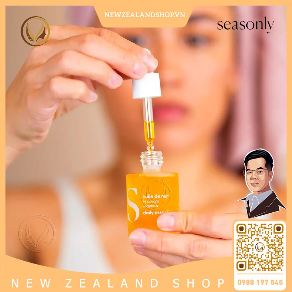 Dầu dưỡng phục hồi làm sáng da ban đêm Seasonly Huile De Nuit (Night Repair Oil) 15ml