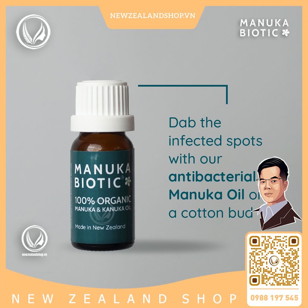 Tinh dầu Manuka được chứng nhận hữu cơ Manuka Biotic Certified Organic Manuka Oil (10ml)