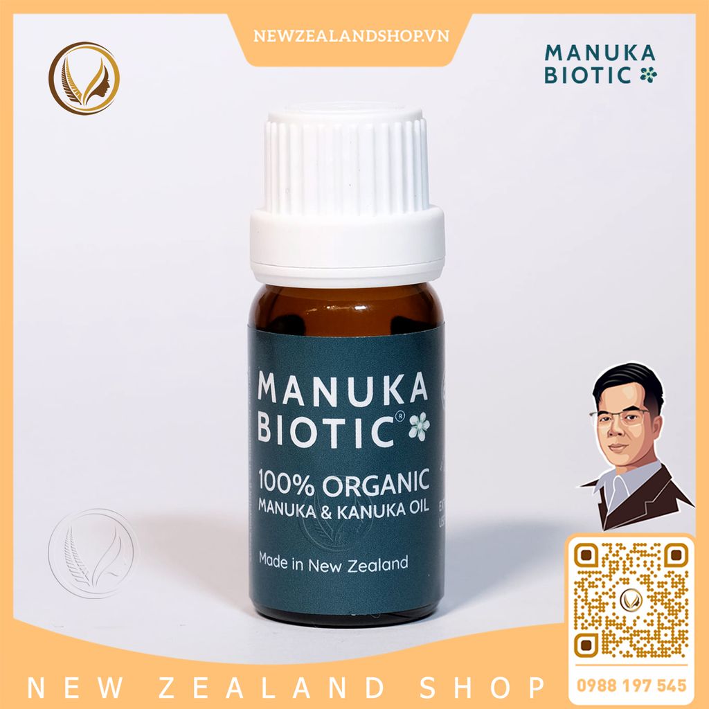 Tinh dầu manuka 100% hữu cơ Manuka Biotic Certified Organic Manuka Oil 10ml