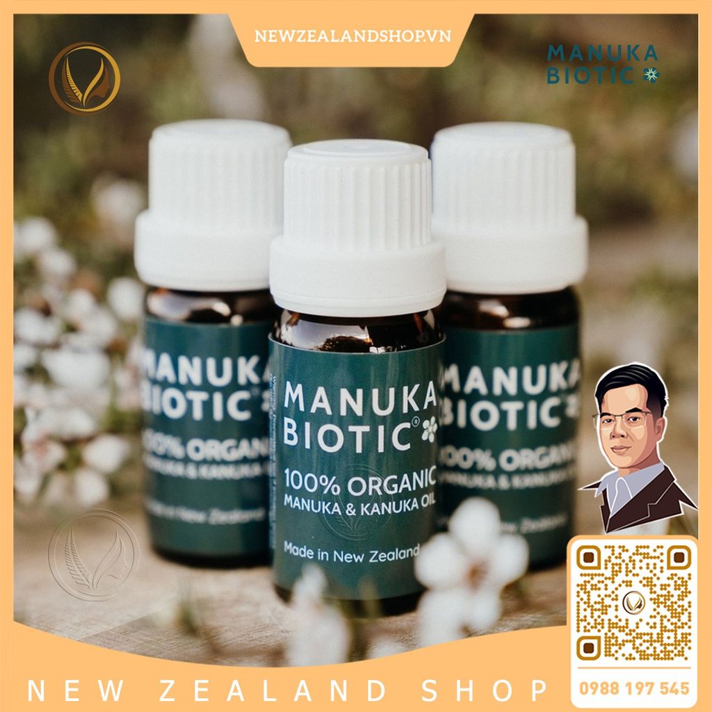 Tinh dầu manuka 100% hữu cơ Manuka Biotic Certified Organic Manuka Oil 10ml