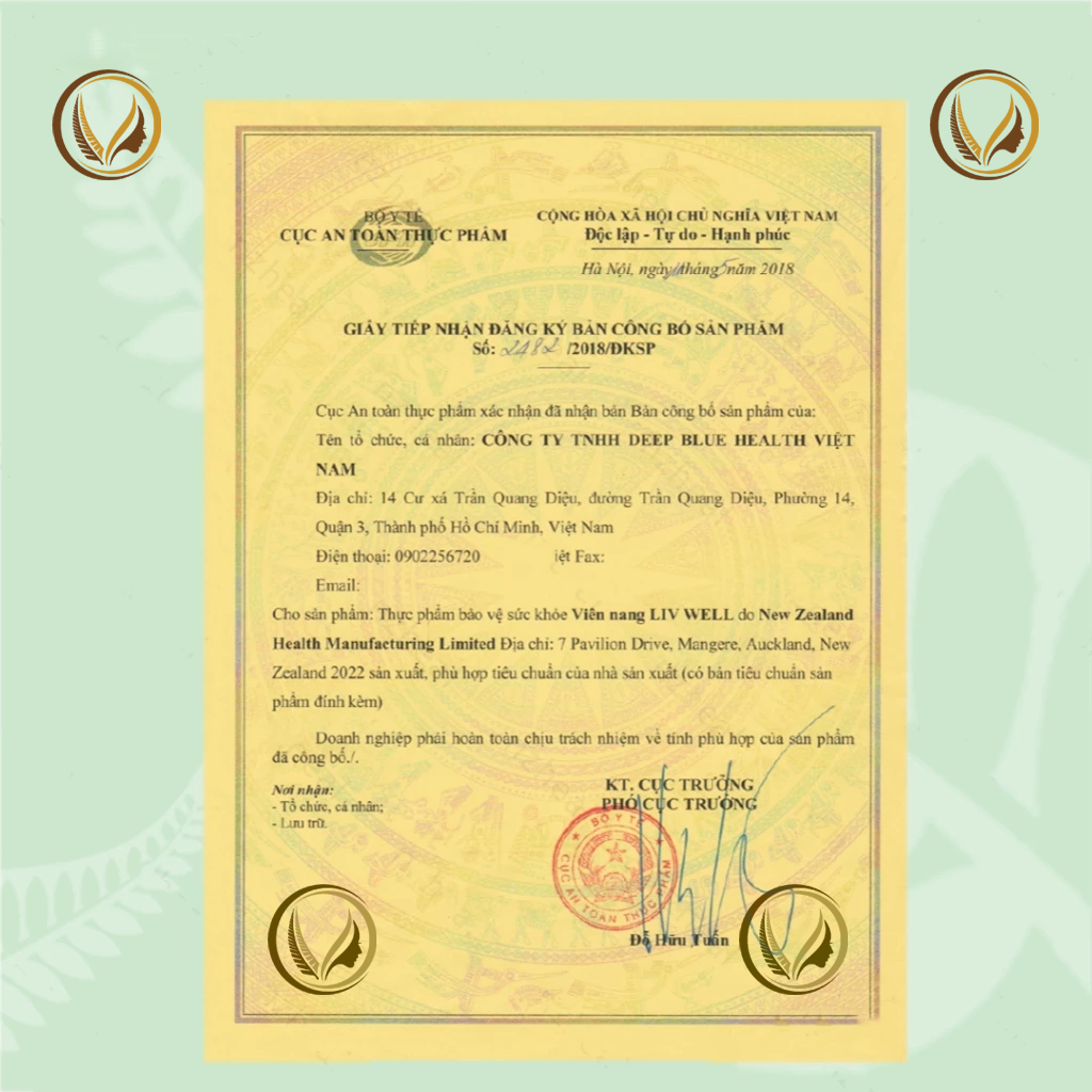 Viên uống giải độc gan, hạ men gan Deep Blue Health Liv Well 30 viên