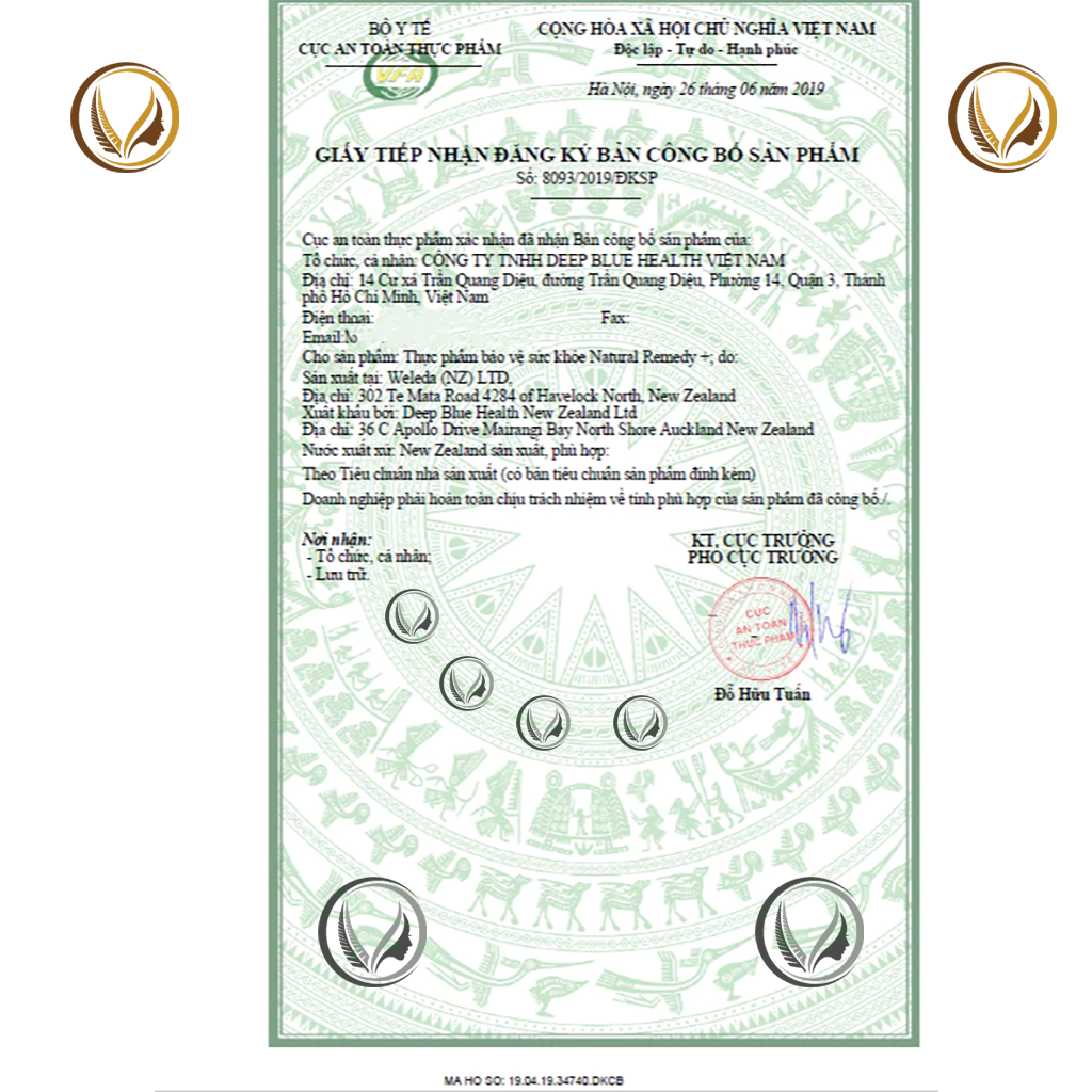 Siro giảm ho, tiêu đờm đau rát họng Deep Blue Health Natural Remedy 50ml