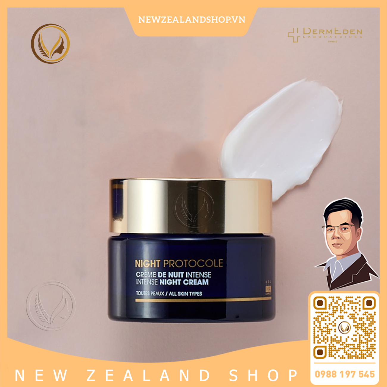 Kem Dưỡng Sáng Da Ban Đêm DermEden Intense Night Cream 50ml