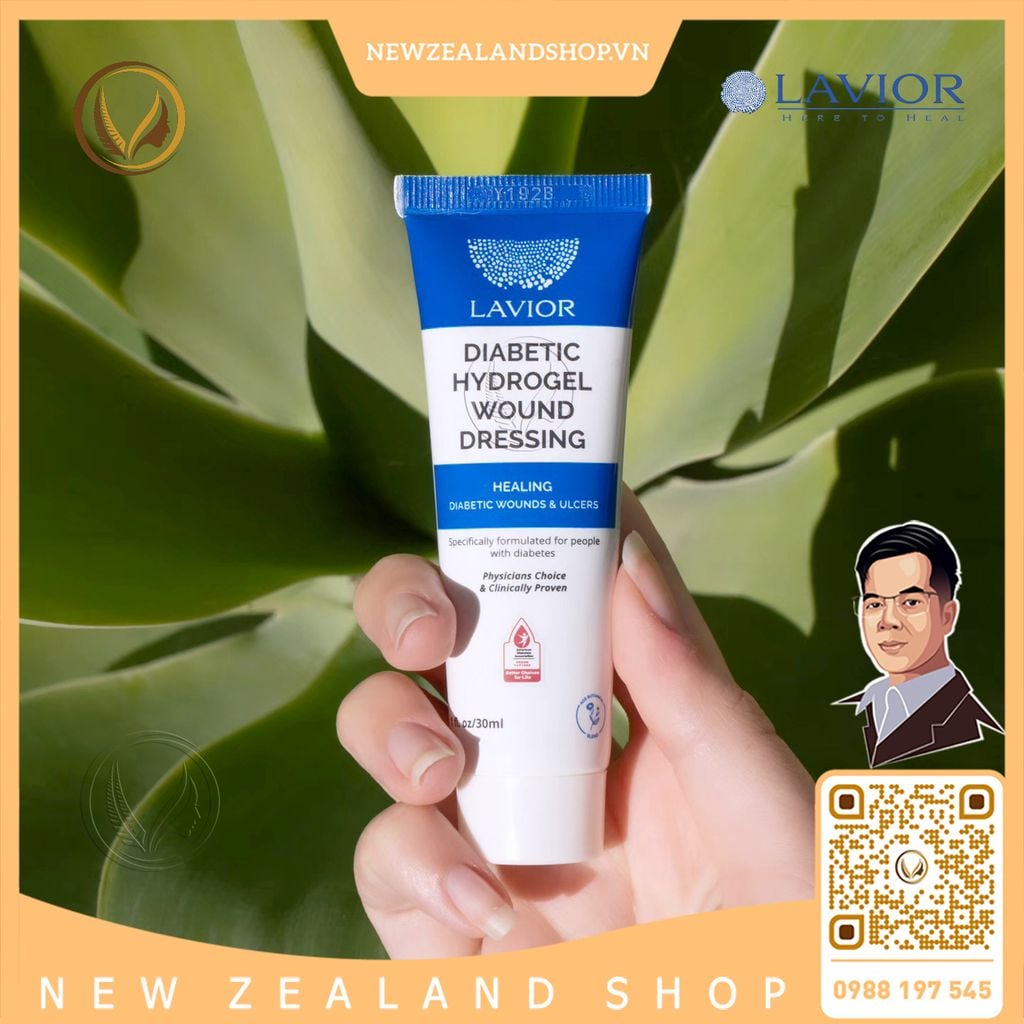 Gel băng vết thương hở do tiểu đường Lavior Diabetic Hydrogel Wound Dressing 30ml