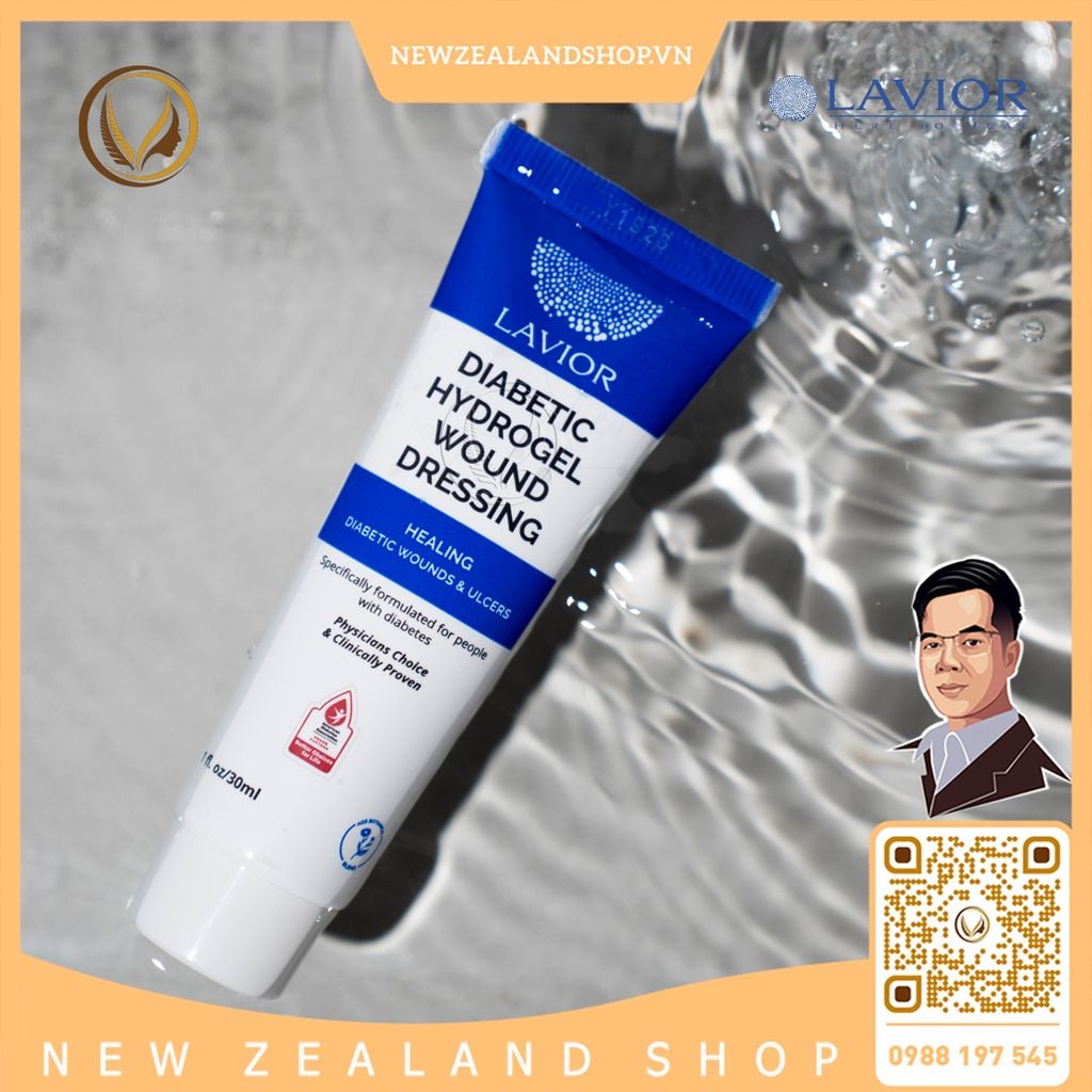 Gel băng vết thương hở do tiểu đường Lavior Diabetic Hydrogel Wound Dressing 30ml