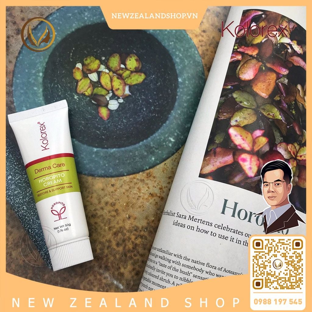 Kem dưỡng phục hồi vùng da nhạy cảm Kolorex Derma Care Horopito Cream 50g
