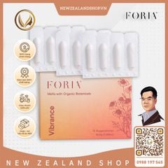 Viên đặt cấp ẩm, giảm khô hạn FORIA Vibrance Melts With Organic Botanicals 12 viên