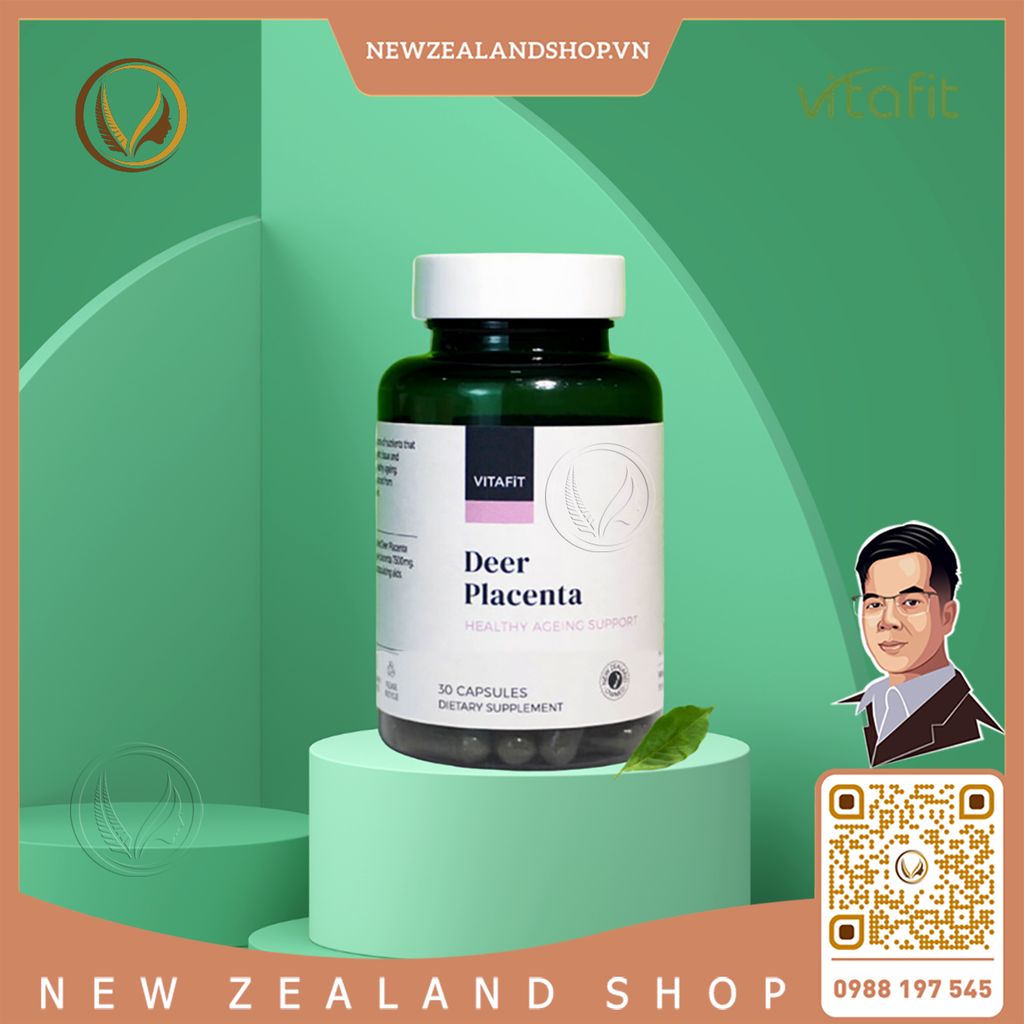Viên uống nhau thai hươu hỗ trợ sức khỏe và đẹp da VitaFit Deer Placenta 30 viên