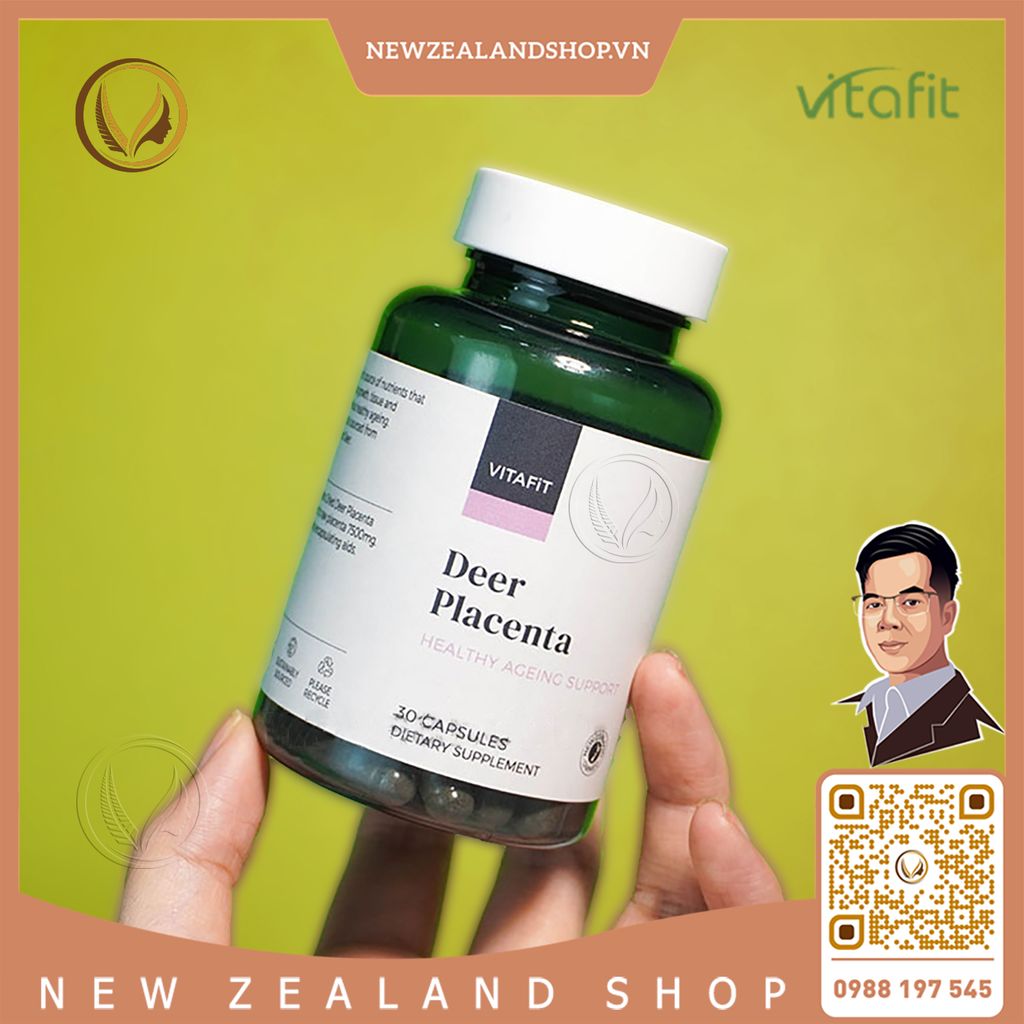 Viên uống nhau thai hươu hỗ trợ sức khỏe và đẹp da VitaFit Deer Placenta 30 viên