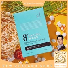 Mặt nạ dưỡng ẩm cấp tốc 8 phút Jema Rose 8+ Minute Replenishing Hydration Mask 7 miếng x 25ml