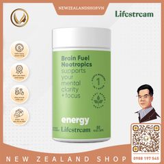 Viên uống tăng cường tập trung, tỉnh táo Lifestream Brain Fuel Nootropics 60 viên