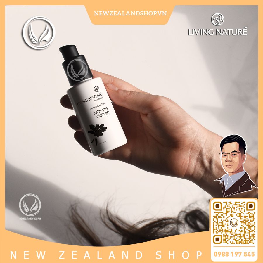 Gel dưỡng da ban đêm cho da mụn, dầu Living Nature Balancing Night Gel 60ml