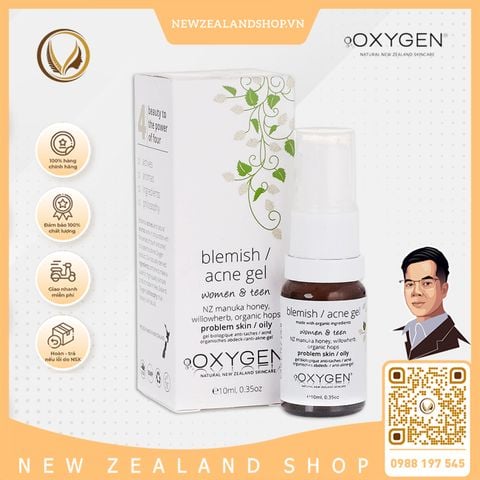 Gel trị mụn mờ thâm, da bị tổn thương OXYGEN Blemish Acne Gel 10ml