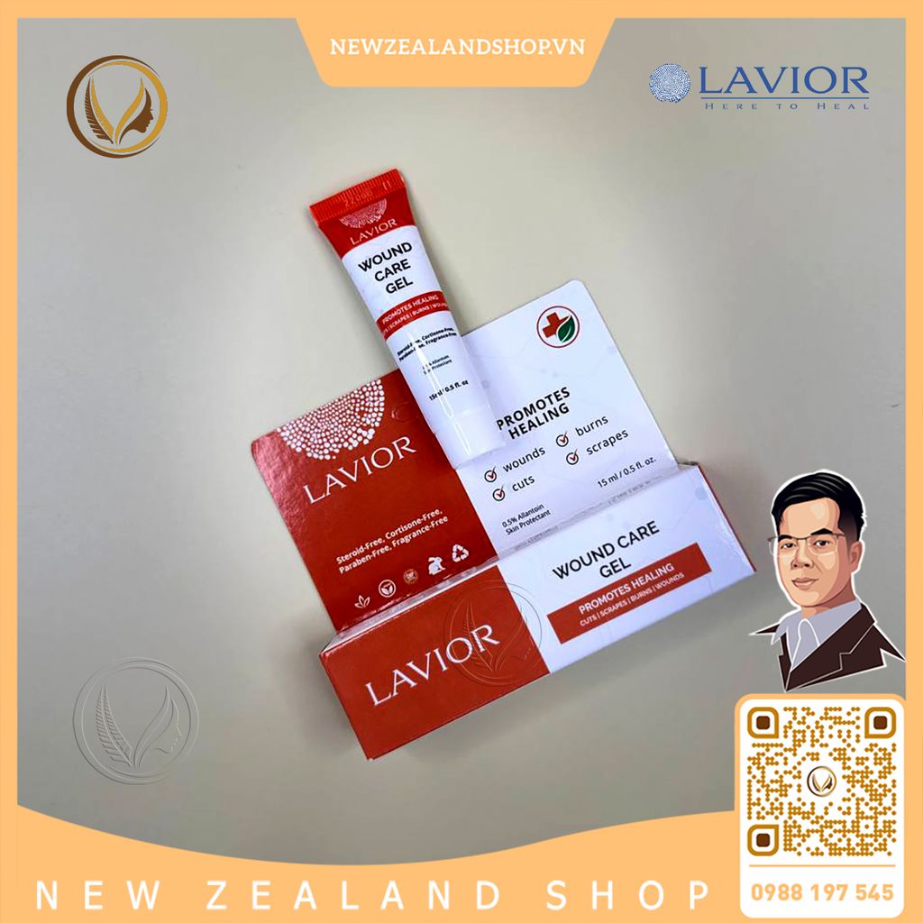 Gel làm lành nhanh vết đứt, bỏng và vết thương hở Lavior Wound Care Gel 15ml
