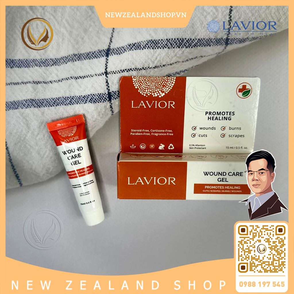 Gel làm lành nhanh vết đứt, bỏng và vết thương hở Lavior Wound Care Gel 15ml