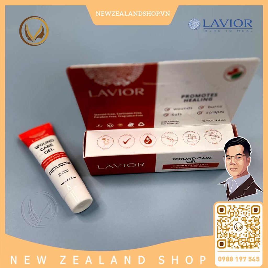 Gel làm lành nhanh vết đứt, bỏng và vết thương hở Lavior Wound Care Gel 15ml