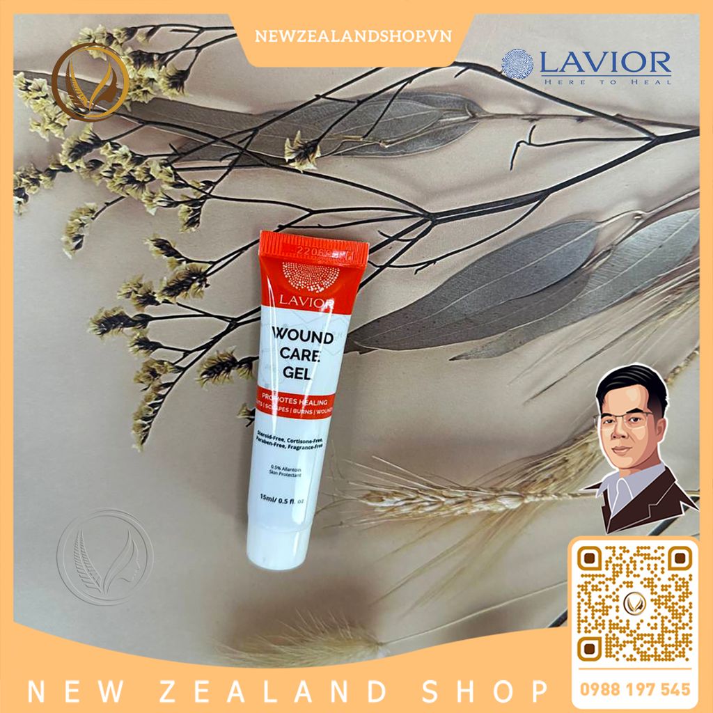 Gel làm lành nhanh vết đứt, bỏng và vết thương hở Lavior Wound Care Gel 15ml
