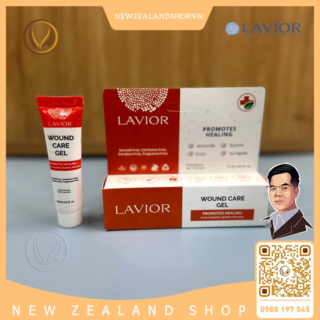 Gel làm lành nhanh vết đứt, bỏng và vết thương hở Lavior Wound Care Gel 15ml
